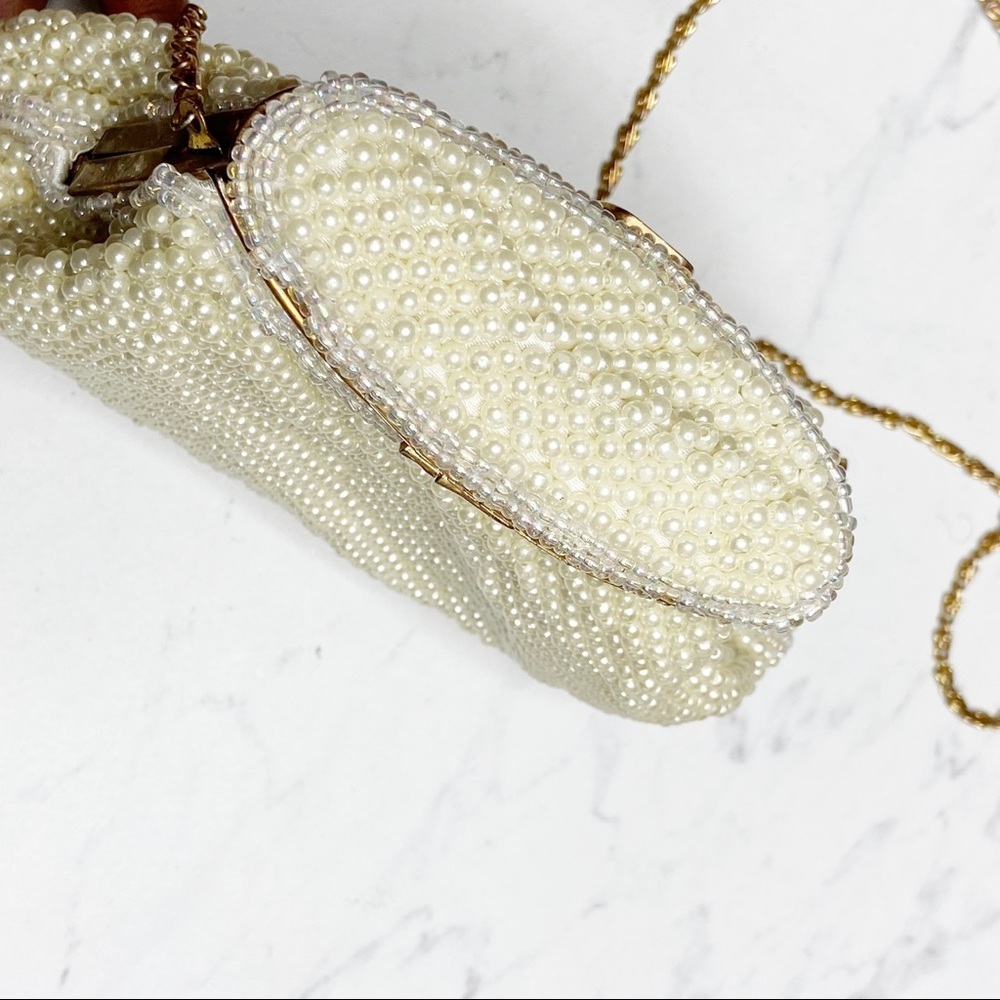 Vintage Carlo Fellini Pearl Evening Bag - Picture 5 of 8
